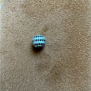 Pandora charm pavé sterling silver and crystals white and black.